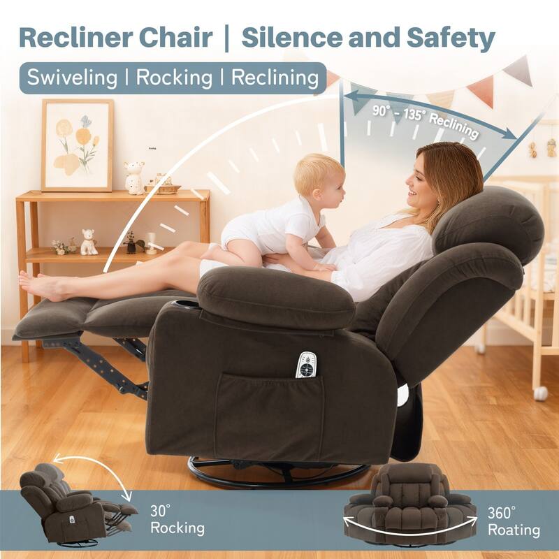 360 Degree Swinging Rotating Recliner