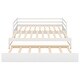 preview thumbnail 19 of 27, Multifunctional Extending Daybed with Trundle, Twin to King Wood Sofa Bed with Headboard for Small Spaces, No Box Spring Needed
