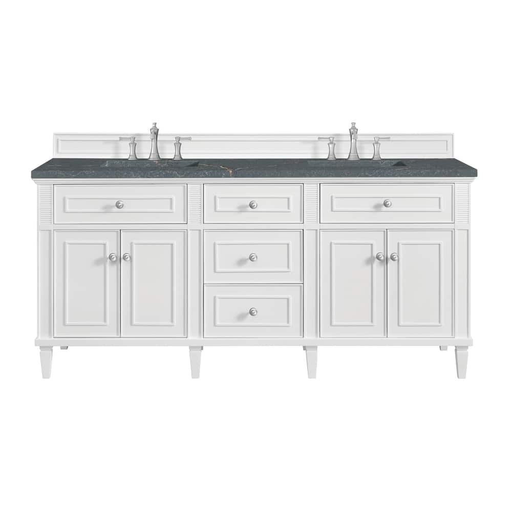 James Martin Vanities 424-V72-3PBL Lorelai 72" Double Basin Wood