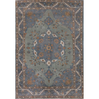 Distressed Over-Dyed Tabriz Persian Antique Rug Handmade Wool Carpet - 6'3"x 9'0"