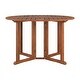 preview thumbnail 11 of 15, CorLiving Miramar Natural Hardwood Outdoor Drop Leaf Dining Table Brown