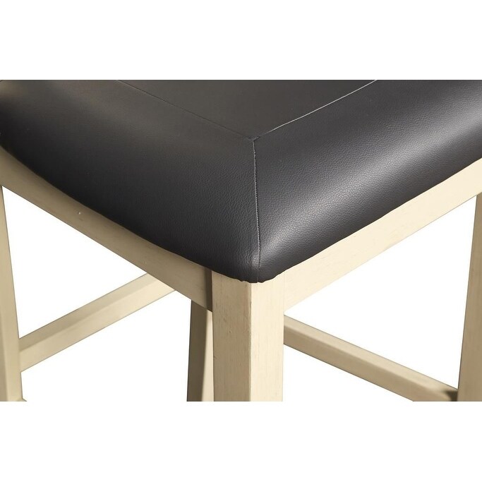 Paige 5-pc Farmhouse Dining Set, Brown/Creme, Counter Height, by