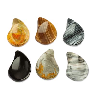 Novica Handmade Stability Drop Stress-Relieving Stones (Pair)