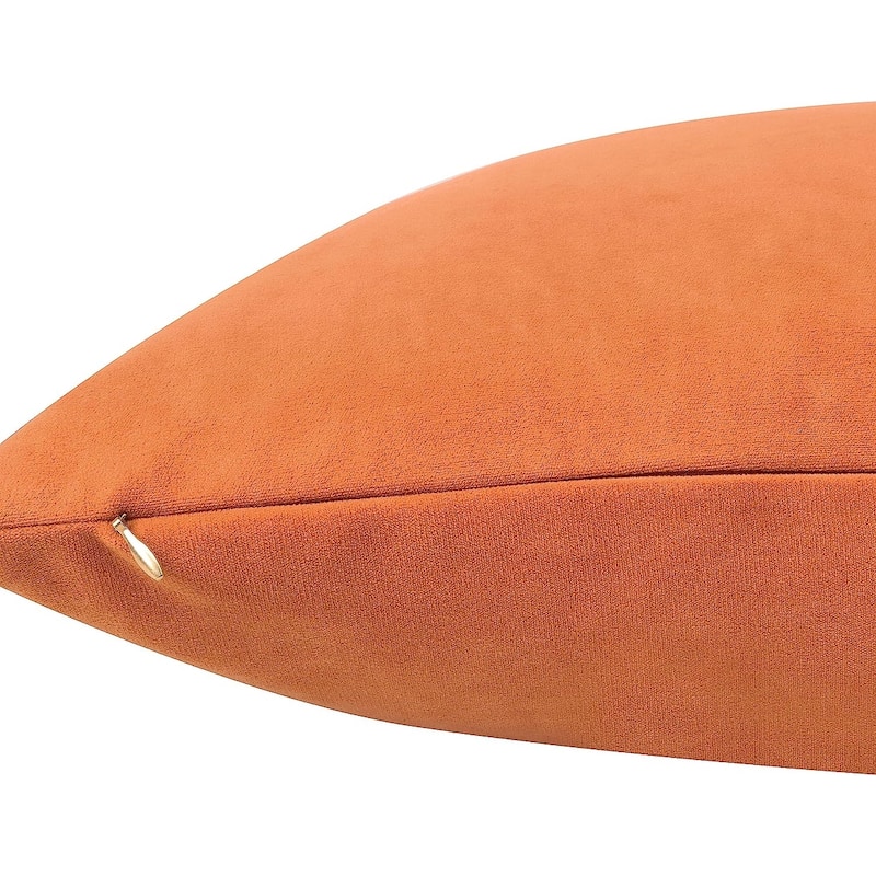 Delara Pack of 1 Velvet Decorative Throw Pillow Cover 20x20 Inches, Cushion Cover, Soft and Breathable Fabric, Hidden Zipper
