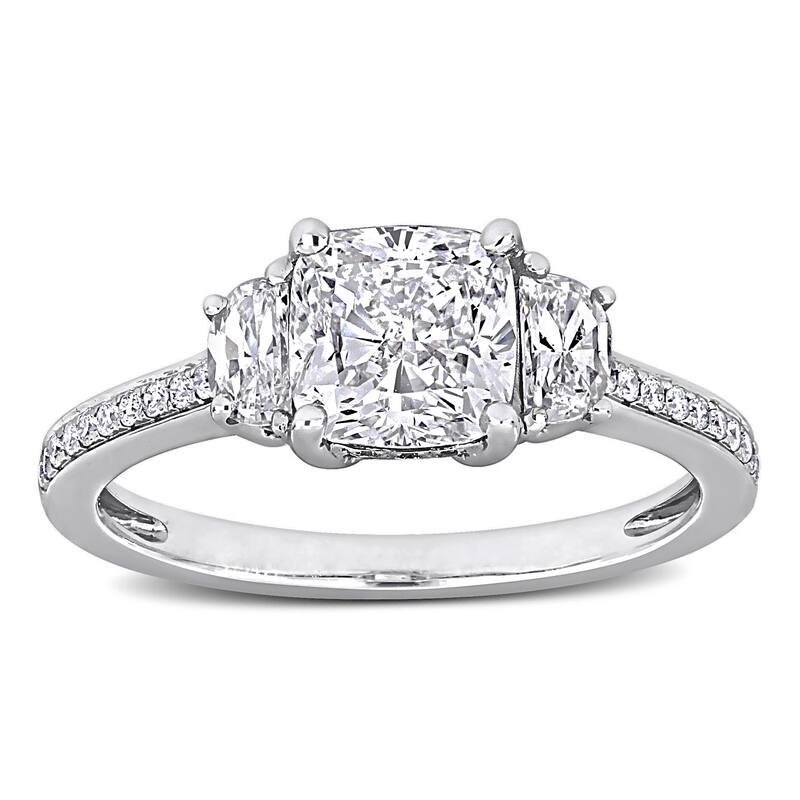 Miadora 2 1/4ct TDW Diamond 3-Stone Ring in 14k White Gold