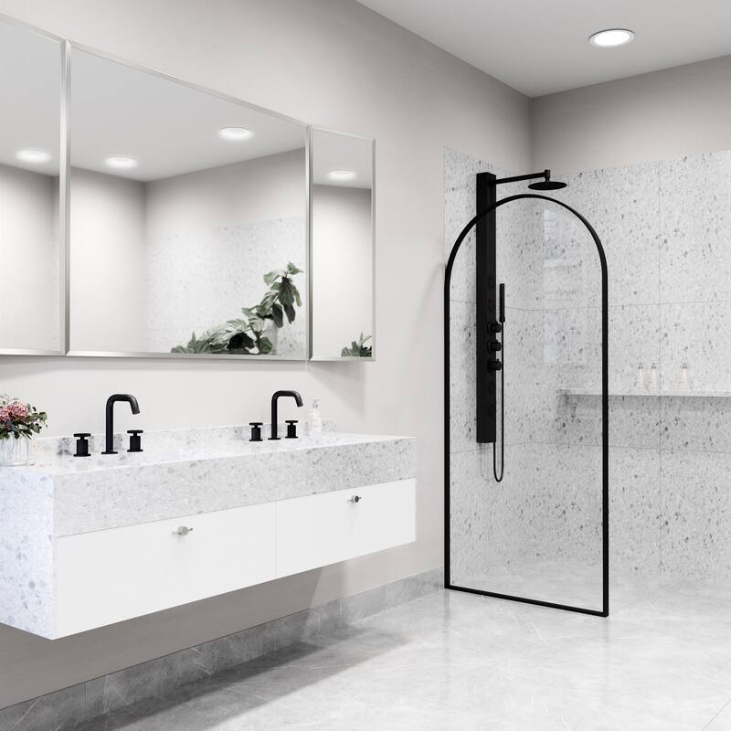 VIGO Arden 34" W x 78" H Framed Fixed Shower Screen