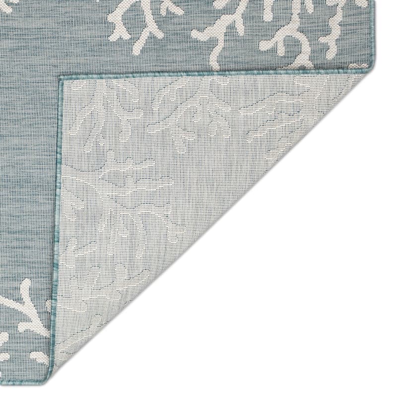 Liora Manne Carmel Coral Border Indoor/Outdoor Area Rug