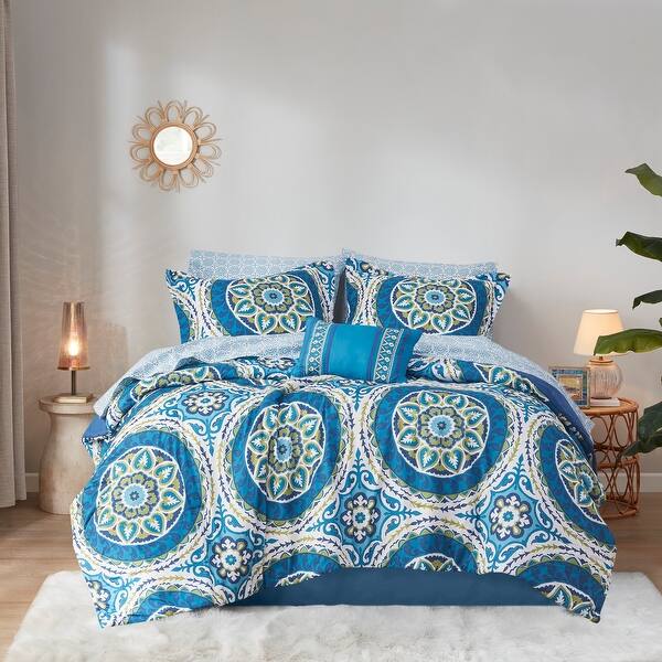 slide 1 of 16, Madison Park Essentials Odisha Comforter Set with Cotton Bed Sheets California King