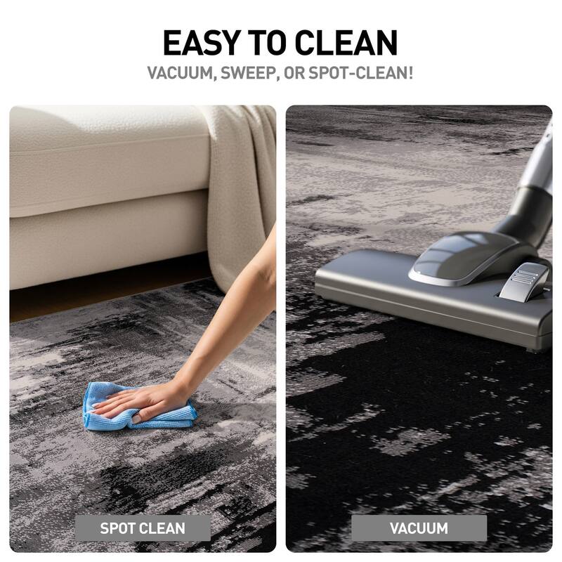 World Rug Gallery Bari Contemporary Abstract Art Area Rug