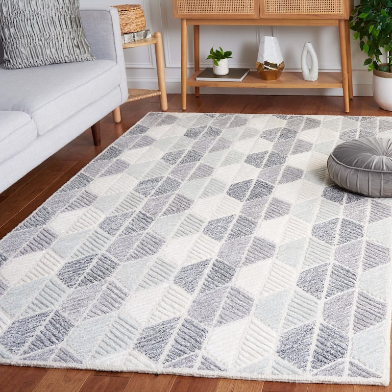 SAFAVIEH Handmade Ebony Sidonie Modern Wool Rug