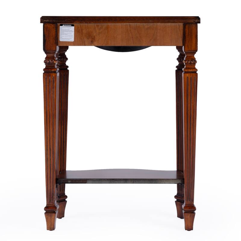 Cheshire 22 in. W Rectangular Wood Ballerina Console Table with Open Shelf