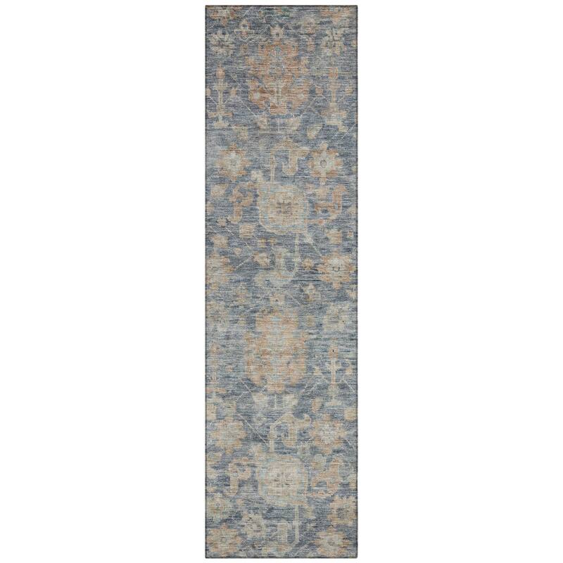 Machine Washable Indoor/ Outdoor Vintage Traditional Chantille Rug