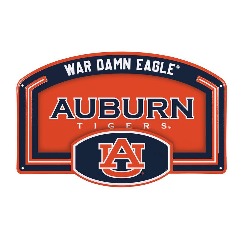 Auburn University Embossed Steel Wall Sign, 11" x 17"