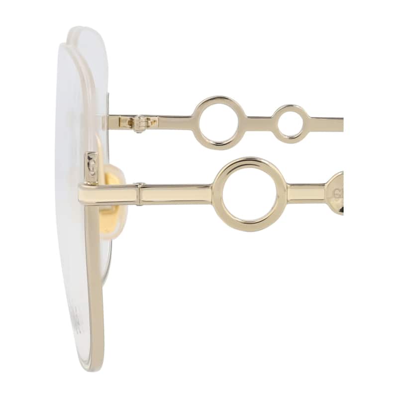 Chloé Square-Frame Metal Optical Frames, Transparent Lens, Shiny Classic Gold Frame