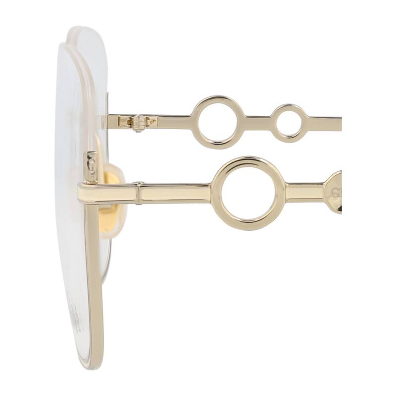 Chloé Square-Frame Metal Optical Frames, Transparent Lens, Shiny Classic Gold Frame