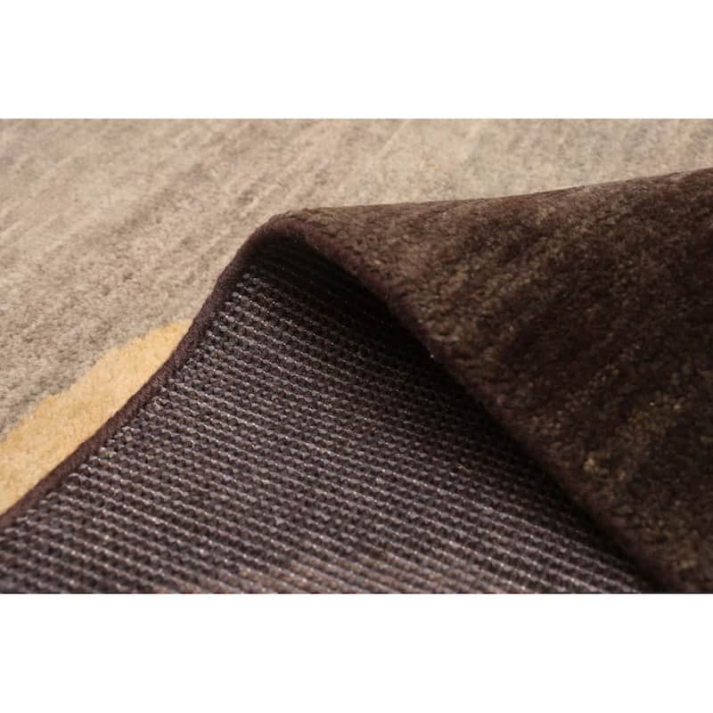 ECARPETGALLERY Hand-knotted Peshawar Ziegler Dark Brown Wool Rug - 4'11 x 6'10