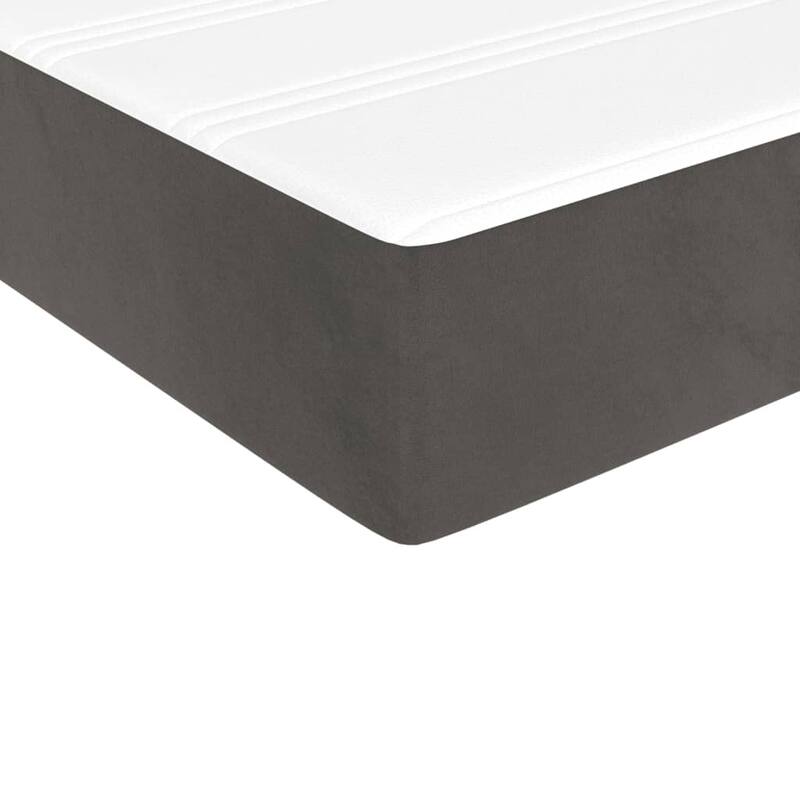 vidaXL Bed Frame Box Spring Platform Bed with Mattress for Bedroom Velvet