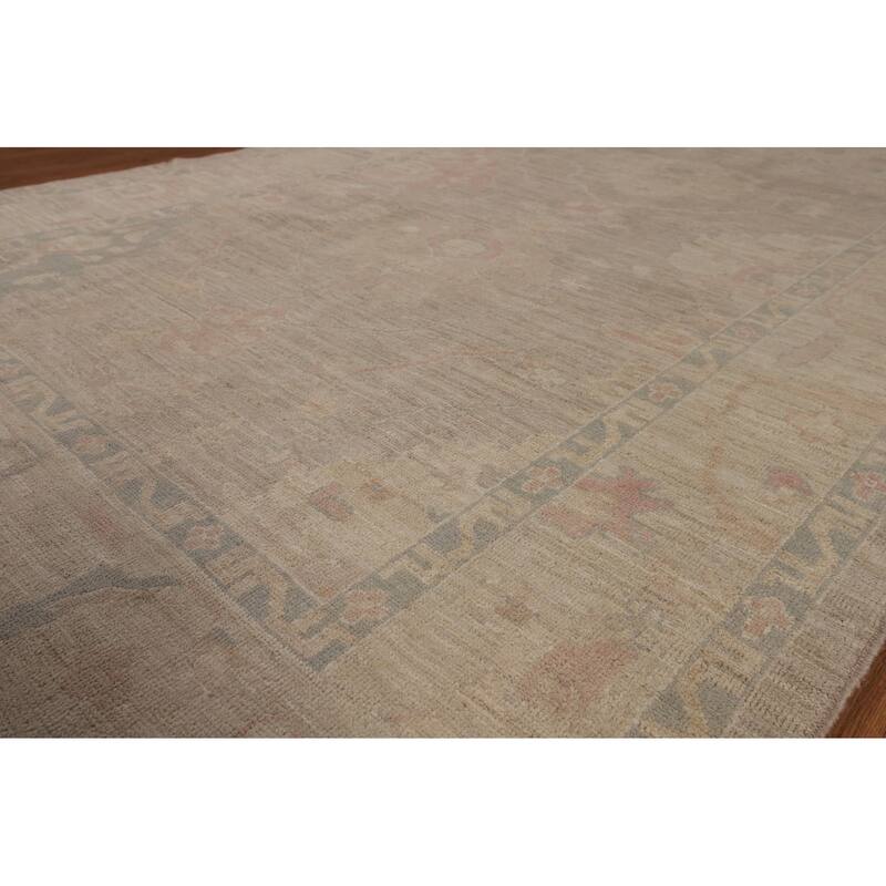Earth Tone Oushak Vegetable Dye Area Rug Handmade Wool Carpet - 6'0"x 9'0"