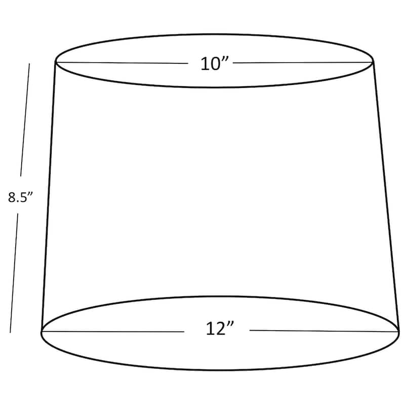French Drum Burlap Lampshade, 12" to 16" Bottom Size