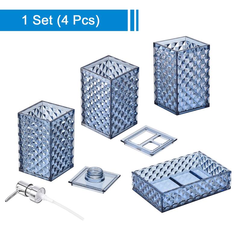 Bathroom Accessories Set, PS Soap Dispenser and Toothbrush Holder