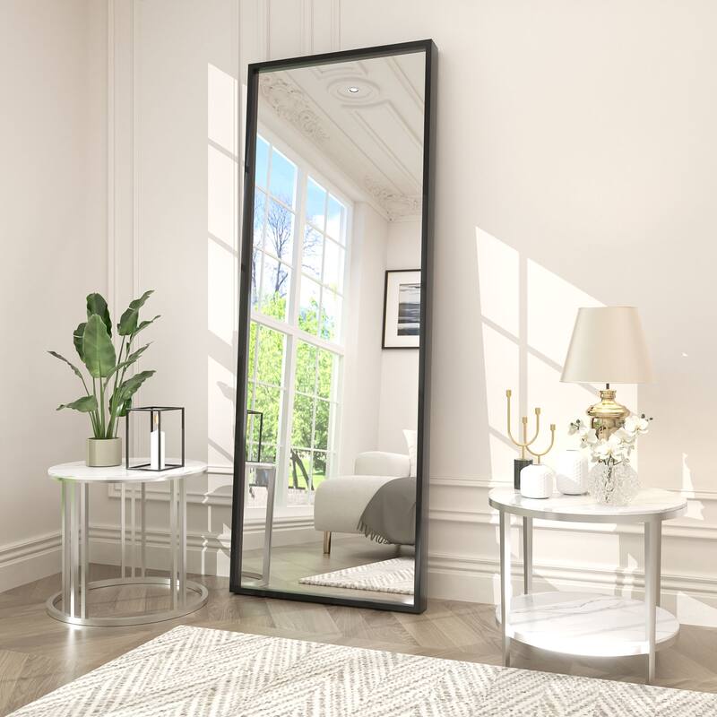 Aluminum Alloy Framed French Cleat Mounted Tempered Glass Wall Vanity Mirror