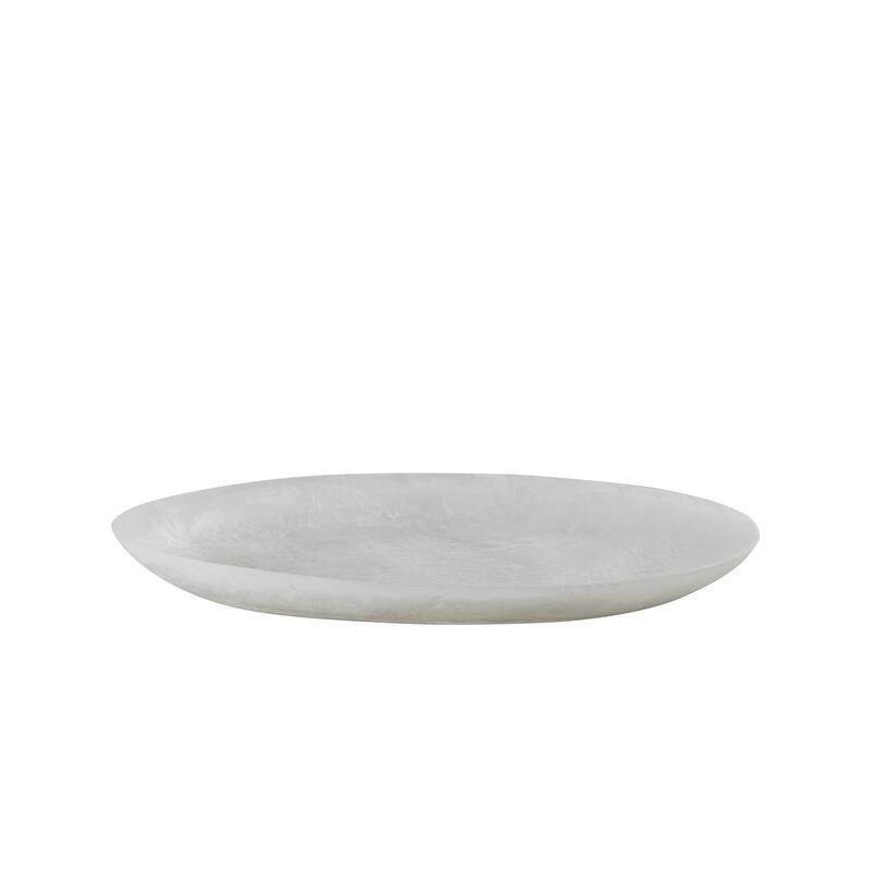 Oval Platter Resin White Set of 2