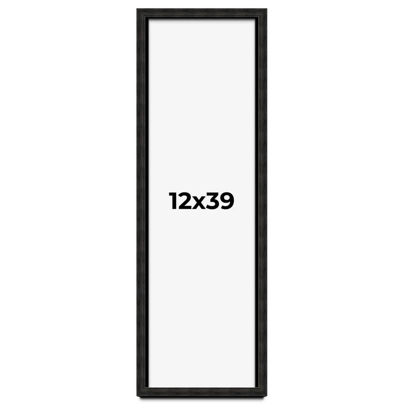 12x39 Shadow Box Black Rustic Barnwood Display Frame | 1.125 Inch