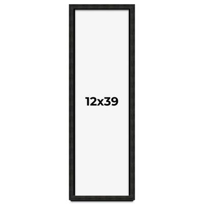 12x39 Shadow Box Black Rustic Barnwood Display Frame | 1.125 Inch