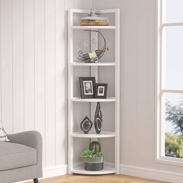 5-Tier Corner Shelf, 60 Inch Bookcase for Living Room, Industrial Corner  Storage Rack Plant Stand for Home Office - On Sale - Bed Bath & Beyond -  33839229
