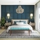 preview thumbnail 41 of 78, WYNDENHALL Hopewell 48 inch Wide Traditional Rectangle Ottoman Bench Aqua