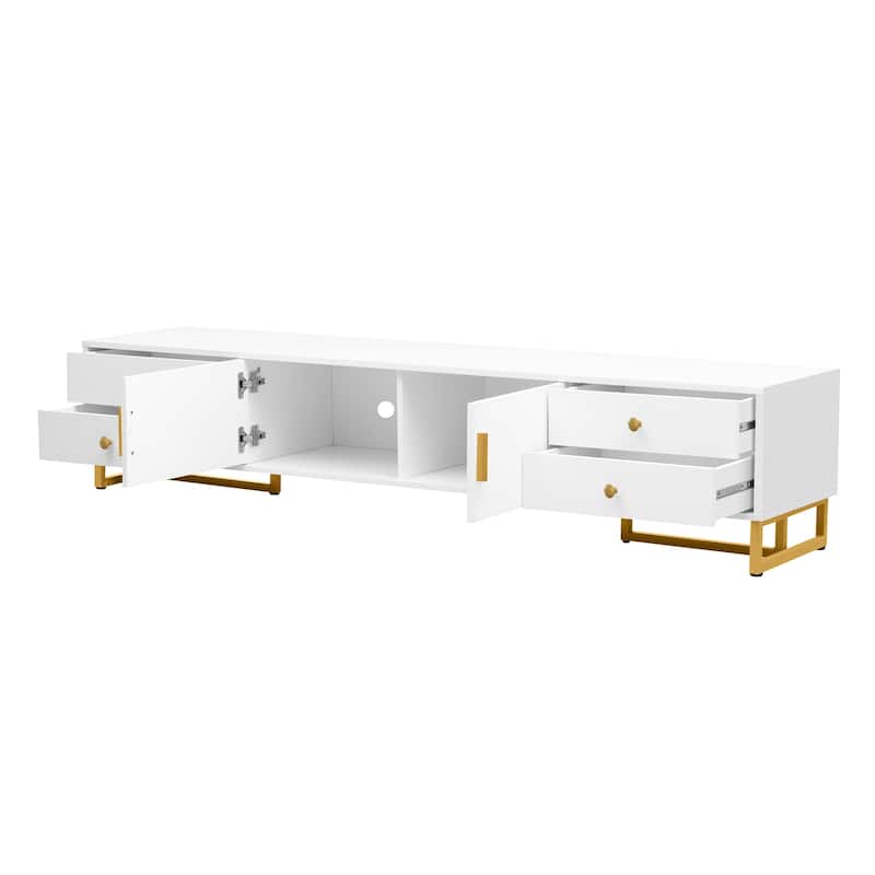 TV Stand Entertainment Center TV Media Console Table with Storage