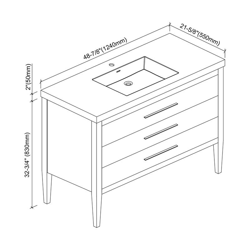 Ayer 48" Single Bathroom Vanity Set