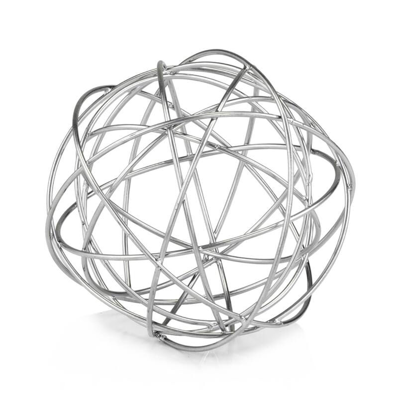 HomeRoots 7" X 7" X 7" Silver Large Wire Sphere - 7' X '7' X '7