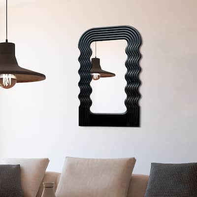 Virgo Scalloped Wavy Wall Mirror - 36X24