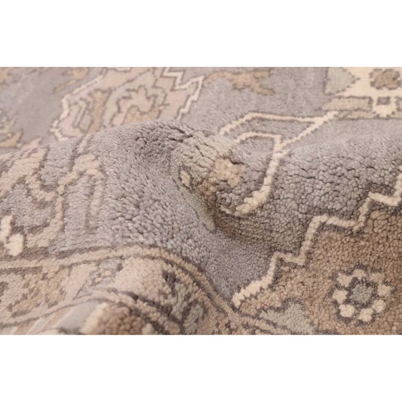 ECARPETGALLERY Hand-knotted Jules Serapi Dark Grey Wool Rug - 8'0 x 10'1