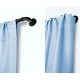 preview thumbnail 5 of 22, UTOPIA ALLEY Wall Mounted 1 inch Industrial Curtain Rods, Blackout, Wrap Around Curtain Rods, Rustic Style, Matte Black
