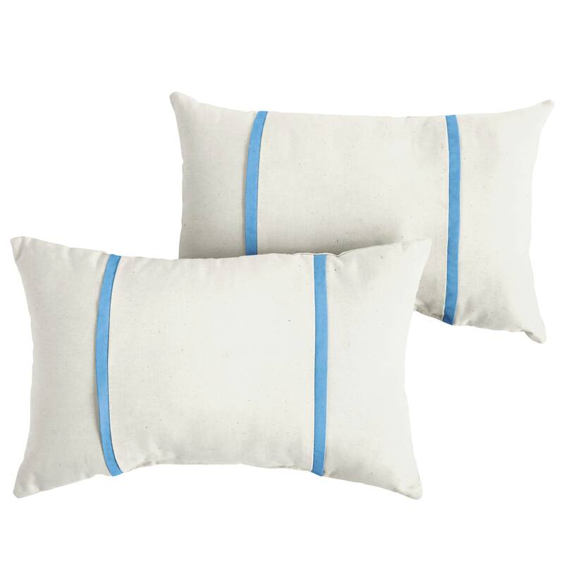 Sorra Home Sunbrella Outdoor Double Petite Flange Pillow Set of 2