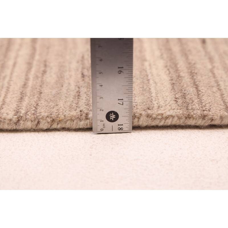 ECARPETGALLERY Hand Loomed Kashkuli Gabbeh Taupe Wool Rug - 8'1 x 9'10