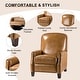 preview thumbnail 5 of 96, Gladis Modern Retro Genuine Leather Recliner with Nailhead Trim Set of 2 by HULALA HOME