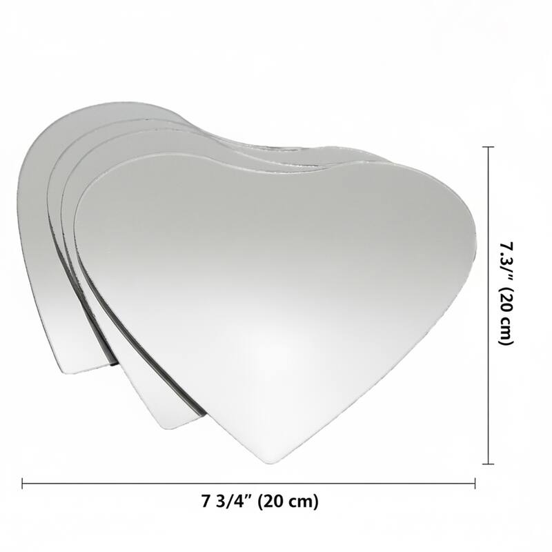 Small Decorative Wall Self Adhesive Shaped Mirrors - Set of 4