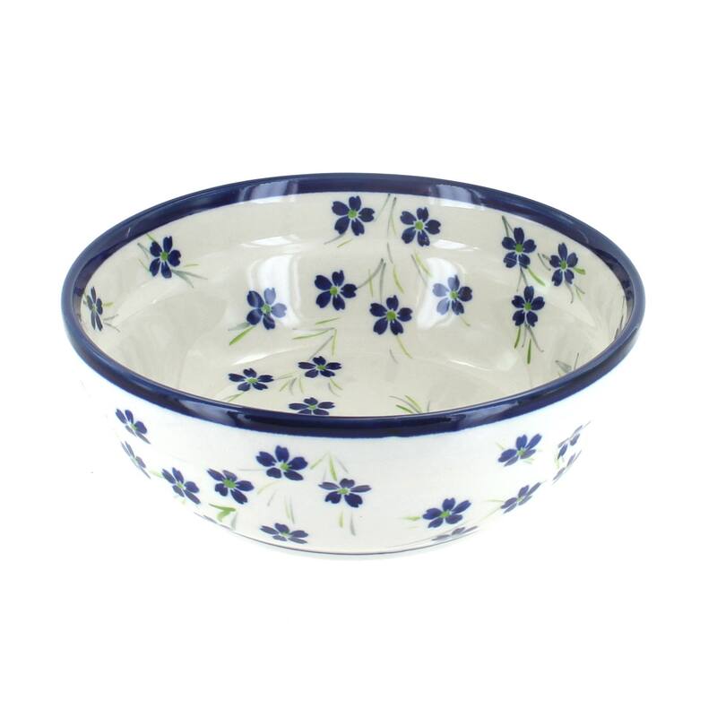Blue Rose Polish Pottery Zaklady Cereal Bowl - Willow