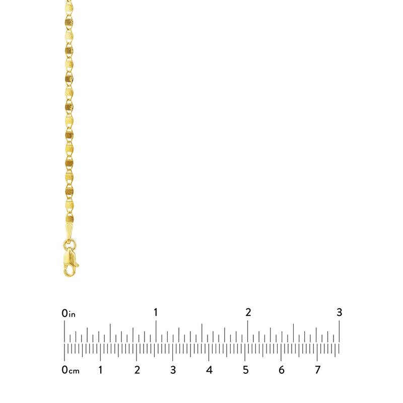 Curata 14k Yellow Gold 2.7mm Valentino Chain Necklace (Lobster) Options: 16 18 20 24
