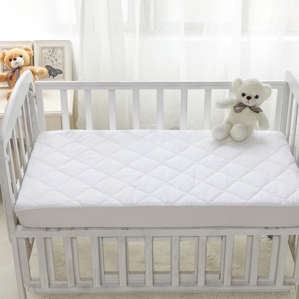 Waterproof Portable Crib Mattress Pad, Deluxe Quilted, Fitted Mattress  Topper, Breathable, Quiet Allergen Barrier, 24x38x9 - Bed Bath & Beyond  - 39118800