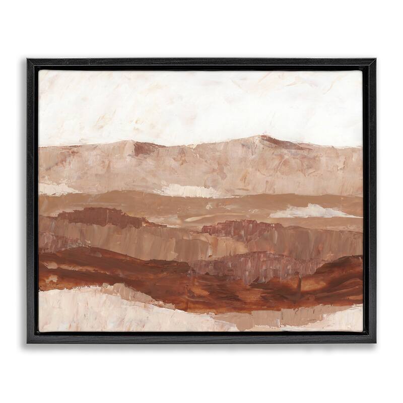 Stupell Abstract Canyon Painting Framed Floater Canvas Wall Art Design by BlursByAI