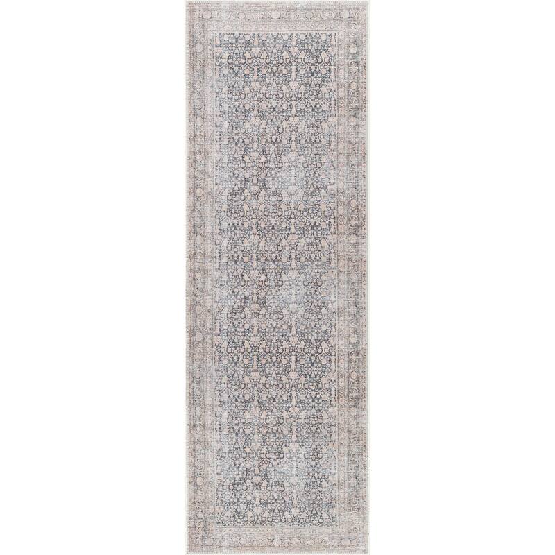 Livabliss Transitional Amelie Medallion Washable Area Rug