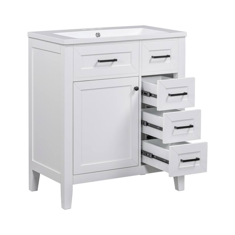GDFStudio - Nathan Refined Full-Size Bathroom Vanity with Structured Storage