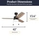 preview thumbnail 7 of 13, Copper Grove Glenfaba 42-inch Espresso Ceiling Fan with 3 Barnwood Blades