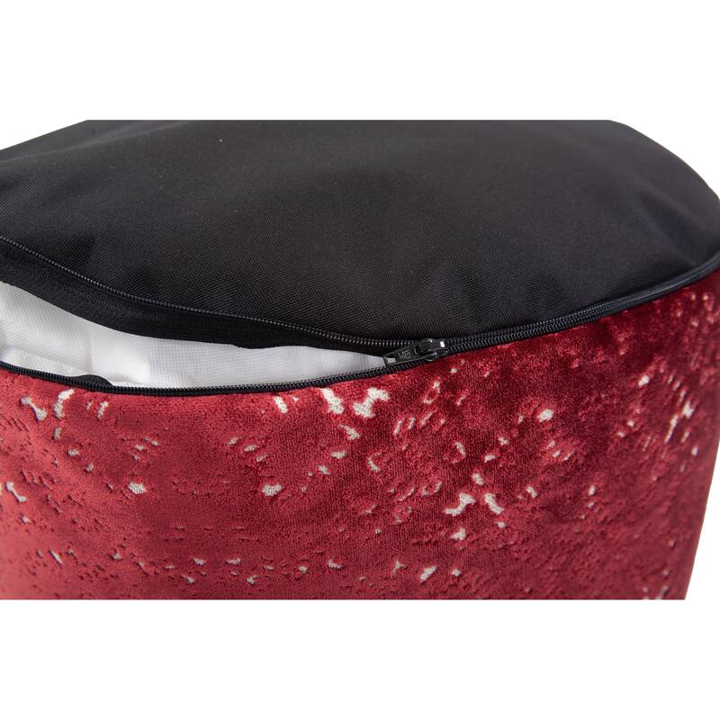 Allan Andrews Round Foot Pouf Pasini Ruby