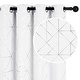 preview thumbnail 20 of 19, Deconovo Pattern Curtain, Black Out Curtains for Bedroom Windows 2 Panel