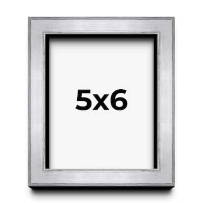 5x6 IN Shadow Box Frame Silver | 1.375 Inches Deep Real Wood